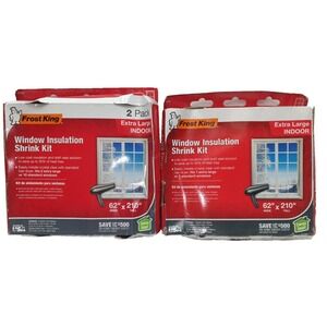 (3) Frost King Window Insulation Shrink Kit  Indoor Plastic Sheet 62" x 210" NEW